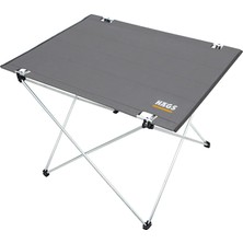 OEM Haegs Ultralight Katlanır Kamp Masası, Piknik, Bbq, Doğa Aktiviteleri, Hiking, Plaj Için Taşınabilir Kompakt Roll Up Outdoor Kamp Masası Büyük Boy - Gri