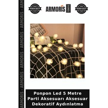 Armoris Ponpon LED 5 Metre Parti Aksesuarı Aksesuar Dekoratif Aydınlatma
