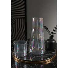 Özkaya Store Noctea Borosilikat Cam Başucu Sürahi &amp; Bardak Seti 1 Lt (Şeffaf)