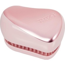 Özkaya Store Tangle Teezer Compact Styler Pink Matte Chrome Saç Fırçası - Seyahat ve Çanta Boy Tarak