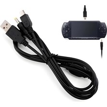 OEM Pop Konsol Psp Şarj ve Data Kablosu Psp 1000 2000 3000 E1004 Uyumlu Playstation Portable Film Video Müzik Oyun Transfer 2in1 USB Kablo