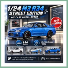 Bşk Virgo 1/24 M3 R34 Street Edition Model Araba (Adet Fiyatıdır) BSK2026