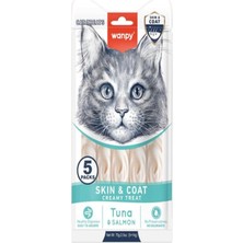 OEM Wanpy Skin&amp;coat Ton Balığı&amp;somon Ödül 5X14GR Kedi Maması