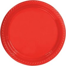 Nexoraa Benim - Kırmızı Tabak 25 Adet 22 cm