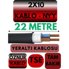 OEM Öznur 2X10 Nyy Yeraltı Kablosu, 22 Metre