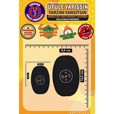 OEM Ütü ile Yapışan Arma Yama, Siyah Pusulalı Yama (2 Adet) Ütüyle Yapışan Nakış Dokuma Aplike Patch