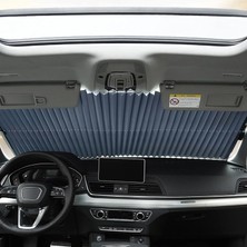 OEM Mallart® Vantuzlu Araç Içi Güneşlik Perdesi, Akordeon Katlanır Oto Cam Güneşliği, Isı Engelleyici Otomatik Kapanan Araba Yan ve Arka Cam Perdesi