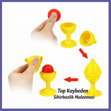 Nida Sarı Renk Sihirli Kupa Top Kaybetme Oyunu 7 cm Nıda