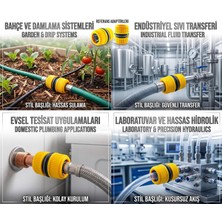 OEM Profesyonel Hortum Adaptörü Eki Hızlı Bağlantı Aparatı - Sızdırmaz Çift Taraflı Bahçe Sulama ve Evsel Tesisat Hortum Birleştirici Rekoru (Sarı-Siyah)