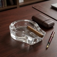 Üstüner Deconox Angelo Puro Küllüğü - Şeffaf Dökme Cam Tekli Puro Tablası (14,5 x 11 x 3,5 Cm)