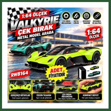 Bezos RW8164 1:64 Aston Marton Valkyrıe Çek Bır.ara Metal Model Araba (Adet Fiyatıdır) Bzst