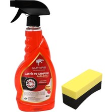OEM Araba Lastik Parlatıcı Tampon Parlatıcı 500ML + Lastik Süngeri 2'li Set
