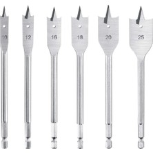 OEM Jouis Matkap Ucu Seti Yaprak 6'lı – Ahşap Delme Uçları, Geniş Ağızlı Punch Seti, Yüksek Karbon Çelik, Sert Ahşap ve Yumuşak Ağaçlar Için, Dayanıklı Delici Uç Takımı