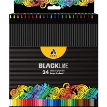 OEM Adel Blackline 24'lü Kuru Boya Kalemi,parlak Renkler, Dayanıklı Uçlar, Ergonomik Tasarım