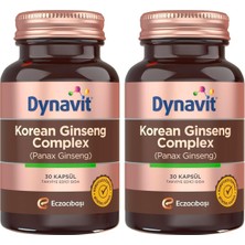 Odea Korean Ginseng Complex (Panax Ginseng) 30 Bitkisel Kapsül - Panax Ginseng, Ginkgo Biloba, L-Arjinin (2 Paketi)