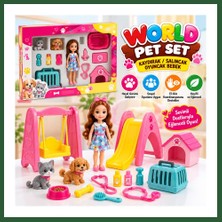 Bezos ENF-39188 World Pet Set Kaydırak/salıncak Oyuncak Bebek Bzst