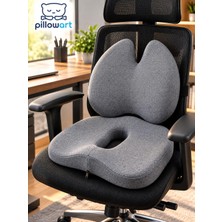 Odea Ortopedik Visco Minder 2'li Set – Ergonomik Sırt Bel Desteği ve Kuyruk Sokumu Destekli Oturma Minderi