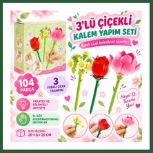 Bezos 3’lü Çiçekli Kalem Yapım Seti 104 Parça Bzst