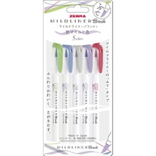 OEM Zebra Mildliner Fırça Uçlu + Fosforlu Kalem Çift Uç Wft8-5c-Nc-N
