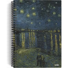 OEM Vincent Van Gogh/starry Night Over The RHONE,1888 | Spiralli Defter 24 | A5 | Çizgili | 100 Syf |okul (Düz)