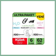 Bşk Virgo Natural Double Soft Külot Bez Ultra Paket 6 Beden 62 Adet BSK2026