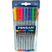 OEM Pensan Tükenmez Trıball 1mm Renkli 8 Li Set 01003