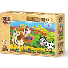 Odea Romantik Inek 25 Parça Ahşap Çocuk Puzzle