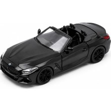 Üstüner Kinsmart 1:34 Bmw Z4 Çek Bırak Metal Model Araba, Açılabilir Kapılı Spor Araç KT5419D, Siyah