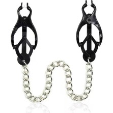 OEM Lilitu Shop Bdsm Otomatik Sıkıştırmalı Zincirli Göğüs Ucu Kelepçesi BDMF015
