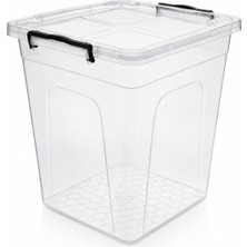 Odea Derin Erzak Saklama Kabı Kapaklı, Kilitli Klipsli Saklama Kutusu, Bpa Free, Çok Amaçlı Kiler, Mutfak ve Ev Düzenleme Kutusu, Şeffaf Plastik Organizer, 20 Litre