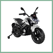 Bşk Virgo 447 Motocross Akülü Motosiklet Beyaz BSK2026