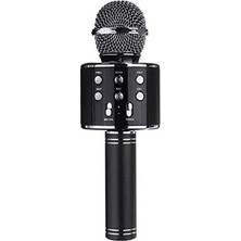 OEM Psr Aksesuar WS-858 Bluetooth Karaoke Mikrofon – Kablosuz Hoparlör, Yankı Efektli, Gürültü Önleyici, 1800MAH Şarjlı, Ios &amp; Android Uyumlu (Siyah)