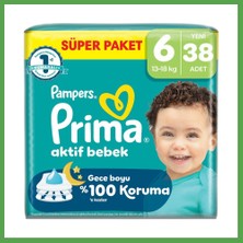 Bezos Aktif Bebek Süper Paket Bebek Bezi 6 Beden 38 Adet Mgc