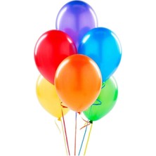 Üstüner Karışık Renkli Metalik Balon 50 Adet