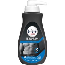 OEM Veet Men Hassas Ciltler Için Tüy Dökücü Krem, Göğüs Sırt Bacak ve Koltuk Altı,%88 Doğal Içerik ve Ginseng Özlü, 400 ml