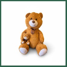 Vintessy Vıntessy 62518 100 cm Yavrulu Ayı Peluş BZS01