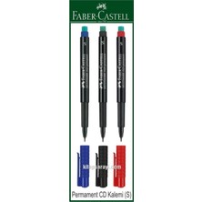 OEM Faber-Castell Permanent CD Kalemi Seti (S), 3 Renk, Silgili