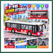 Vintessy Vıntessy WY911A 1:16 Sesli Işıklı Sürtmeli Oyuncak Otobüs BZS01