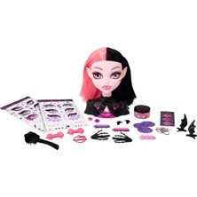 OEM Monster High Draculaura Saç Tasarımı Büstü, Renk Değiştiren Ruj, Tokalar ve Çıkartmalar Gibi 25'ten Fazla Saç ve Makyaj Aksesuarı, JML42