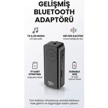 OEM Matechno Bluetooth Adaptör 2in1, Alıcı Verici, Bluetooth 5.3, Aux Wireless, Araç Hoparlör Kiti, Model M06, Siyah