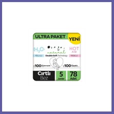 Nida Natural Double Soft Bebek Bezi Ultra Paket 5 Beden 78 Adet Nıda