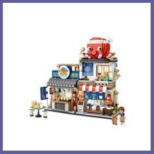 Nida LZ-1218 Japon Katlanır Yemek Sokağı 722 Parça Block Oyuncak Nıda