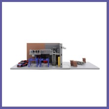 Nida Hızlı ve Öfkeli Han'ın Garajı Nano Diorama Seti Nıda