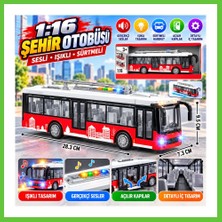 Bezos WY911A 1:16 Sesli Işıklı Sürtmeli Oyuncak Otobüs Dmc