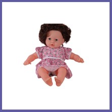 Nida 0073 60 cm Dolgu Gövdeli Saçlı Büyük Bebek Nıda