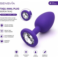 OEM Premium Tıbbi Silikon Metal Taşlı Anal Plug Küçük Boy 7 cm – Yumuşak ve Ergonomik Anal Tıkaç