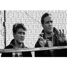 Tr Cakatablo Marlon Brando ve Çocuk Tel Örgüler 1000 Parça Puzzle Yapboz Mdf Ahşap