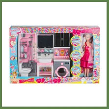 Bezos OYD-02393 Bebek ile Banyo Seti Oyun Zamanı -Oydaş Oyuncak HB006