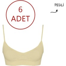 Üstüner Forever More 6'lı Kadın Ince Pedli Askılı Dikişsiz Esnek Büstiyer-1 -