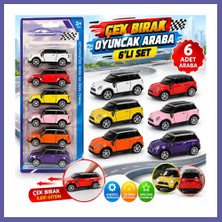 Nida KZL-562-28 Cekbırak 6 Lı Arabalar Kartela Oyuncak Araba Nıda